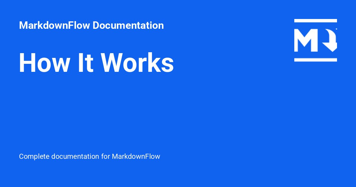 How It Works - MarkdownFlow Documentation